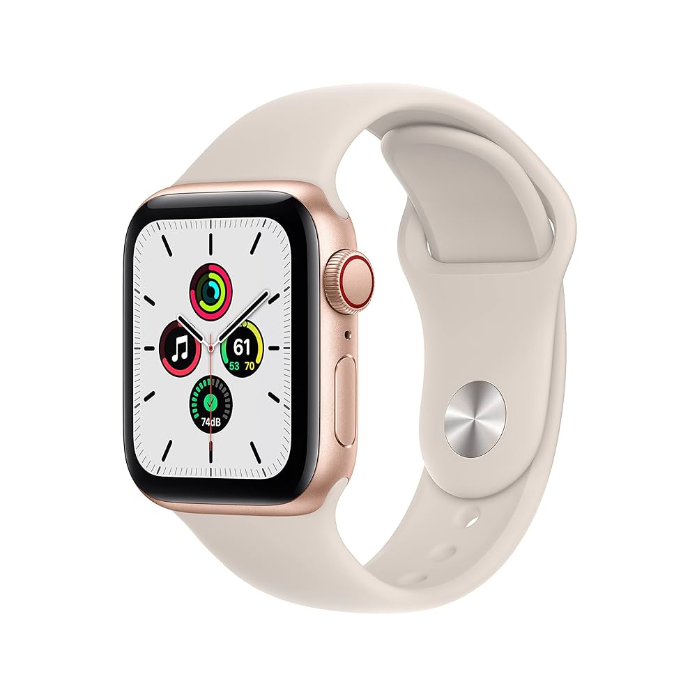Apple Watch Series SE 1st Gen (2020) - GPS + Cellular - 40mm - Gold Aluminum With Stone Sport Band
